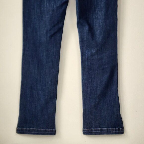 KanCan LA Constance Essentials High Rise Bootcut Jeans Side Slit Dark Wash Denim - Picture 10 of 16